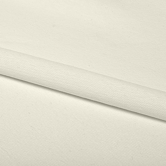 Ткань трикотаж Футер 2х нитка петля с лайкрой 240г пенье 180см экрю 11-0602 уп.10м