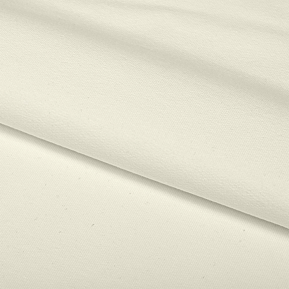 Ткань трикотаж Футер 2х нитка петля с лайкрой 240г пенье 180см экрю 11-0602 уп.10м