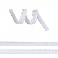 Резинка TBY бельевая ажурная 10мм арт.RB03101 цв.F101 белый уп.100м