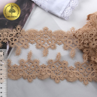 Кружево гипюр KRUZHEVO арт.TR.16GB2006 шир.65мм цв.8 кофе уп.9м
