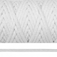 Шнур круглый х/б 05мм цв.белый уп.50м