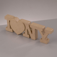 66325_Заготовка из папье-маше "Я люблю ..." бумага, 20,5 x 6,2 x 2 см