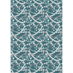 Ткань для пэчворка PEPPY Новогоднее Волшебство 135 г/м? 100% хлопок цв.НВ-16 т.зеленый уп.50х50 см