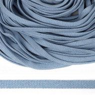 Шнур плоский х/б 10мм турецкое плетение цв.020 голубой уп.50 м