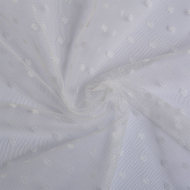 Фатин горошек мягкий шир.160см  100% полиэстер арт.TBY-1907-02 цв.молочный диаметр горошин 0,6см уп.15м