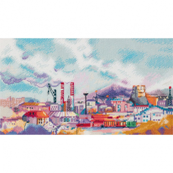 Набор для вышивания PANNA арт. PAN.GM-7358 Индустриальный пейзаж 27х15,5 см