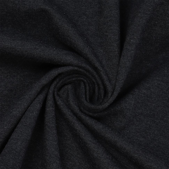 Ткань трикотаж Футер 2х нитка петля 70%хл 25%пэ 5%спан 220г 160см серый меланж 1 уп.3м