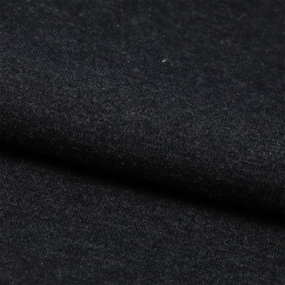 Ткань трикотаж Футер 2х нитка петля 70%хл 25%пэ 5%спан 220г 160см серый меланж 1 уп.3м