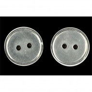 Пуговицы пластик TBY UF.266.B цв.прозрачный 24L-15мм, 2 прокола, 100 шт