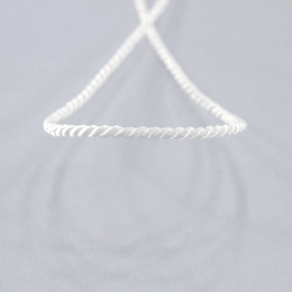 Шнур витой PEGA, белый, 2,8 мм