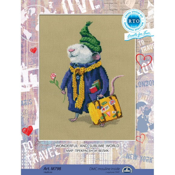 Набор для вышивания РТО арт.M798 Мир прекрасен и велик 16,5х23 см