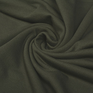 Ткань трикотаж Футер 2х нитка начес с лайкрой 190г опененд 100+100см хаки 19-0415 уп.6м