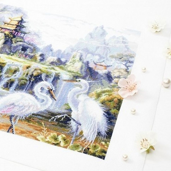 Набор для вышивания ЧУДЕСНАЯ ИГЛА PREMIUM арт.350-756 Безмятежное утро 30х30 см Набор для вышивания ЧУДЕСНАЯ ИГЛА PREMIUM арт.350-756 Безмятежное утро 30х30 см