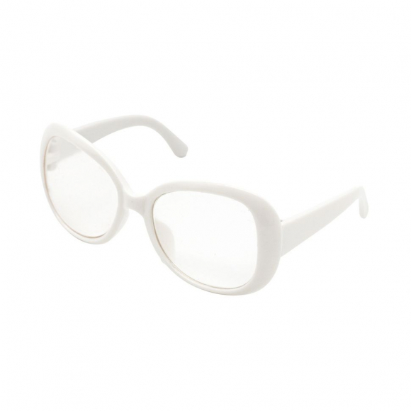 167070_Очки со стеклом, 8,5 см, белые