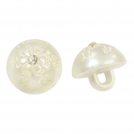 Пуговицы пластик TBY.QYA08 цв.белый 18L-11мм, на ножке, 50 шт