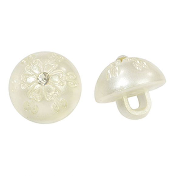 Пуговицы пластик TBY.QYA08 цв.белый 18L-11мм, на ножке, 50 шт