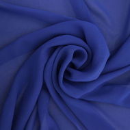 Ткань Шифон 80 г/м? 100% полиэстер шир.150 см арт.Р.14957.20 цв.20 синий уп.40м