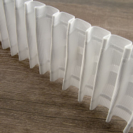 51639_Лента шторная равномерная сборка, 65 мм, цвет белый