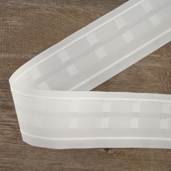 51639_Лента шторная равномерная сборка, 65 мм, цвет белый 51639_Лента шторная равномерная сборка, 65 мм, цвет белый