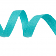 Тесьма киперная 13 мм хлопок 1,8г/см арт.12.2С-253К.13.172 цв.ярк.бирюзовый уп.50м