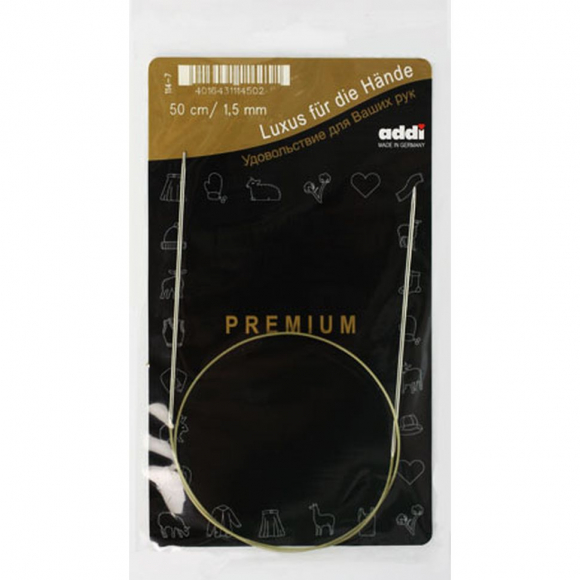 50805_Спицы, круговые, экстратонкие, addiClassic № 1.5, 50 см