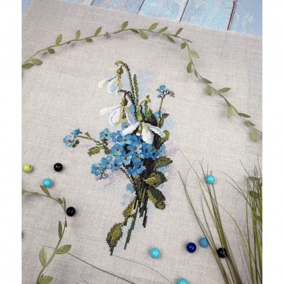 189265_Набор для вышивания "Подснежники и незабудки"