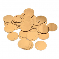 Пайетки россыпью арт.TBY-FLK105 20мм цв.M010 золотой уп.50г