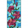 Кристальная мозаика на холсте ФРЕЯ арт.ALV-117 Лилия. Витраж 60х30 см