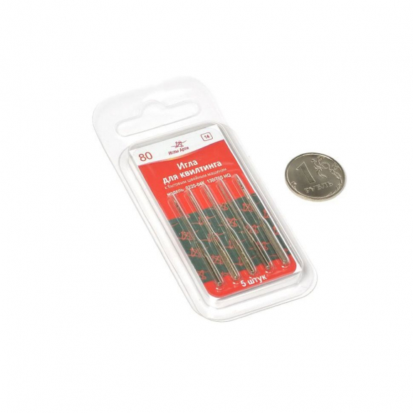 Иглы арт.0220-04 № 80 для квилтинга кБШМ в блистере 5игл Иглы арт.0220-04 № 80 для квилтинга кБШМ в блистере 5игл