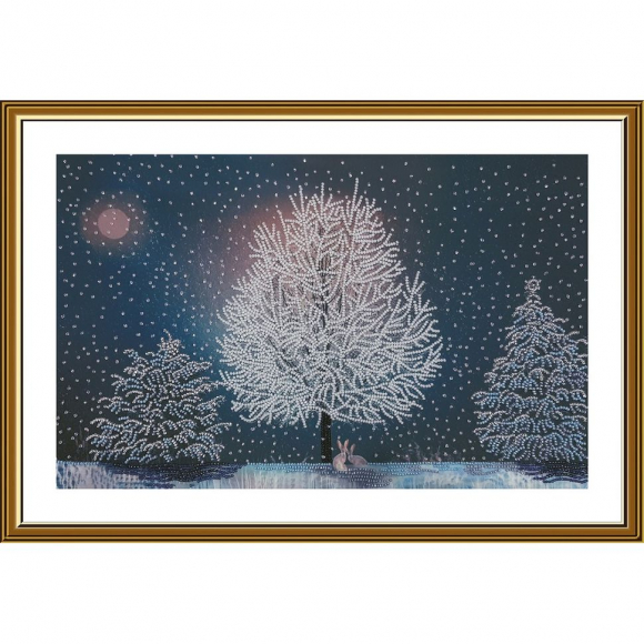 Набор для вышивания бисером НОВА СЛОБОДА арт.НК3304 В серебряном лесу 38,8х25,3 см