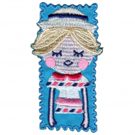 Термоаппликация HKM "Почтовая окрытка с девочкой"