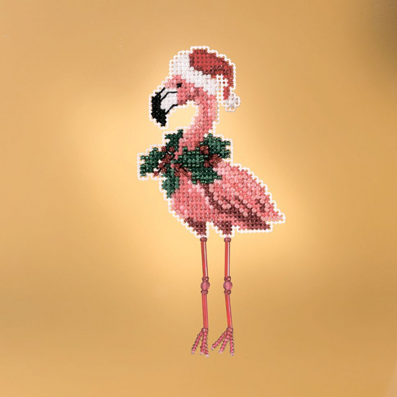 Набор для вышивания бисером MILL HILL Праздничный фламинго 5х12 см Набор для вышивания бисером MILL HILL Праздничный фламинго 5х12 см