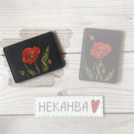 Набор для вышивания NEOCRAFT арт.НК-09a Мак, горизонтальная визитница 8х11 см