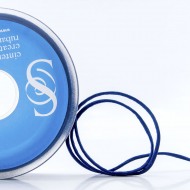 19407_Шнур атласный SAFISA 2 мм, 25 м, цвет 15, синий-темный