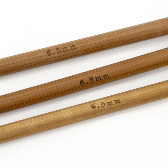 184191_Спицы бамбуковые прямые, Hemline BAMBOO №6.5, 35 см