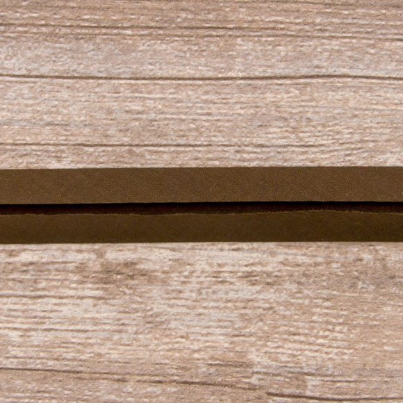 101832_Косая бейка хлопковая 18 мм, 25 м, цвет 17 коричневый темный
