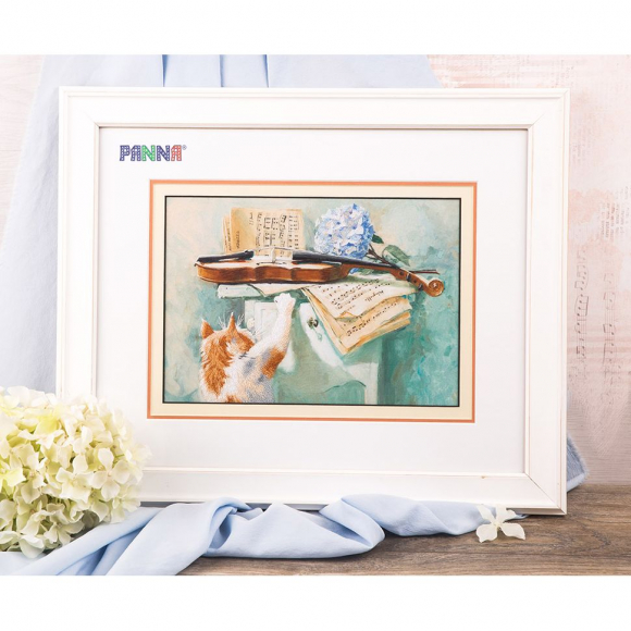 Набор для вышивания PANNA Живая картина арт. JK-2066 Любопытство 24,5х17,5 см