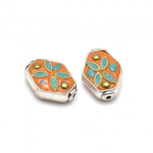 Бусины Этника TESORO арт. TS.F012 цв.1 оранжевый 20х15 мм in ?2 мм