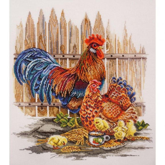 Набор для вышивания МАРЬЯ ИСКУСНИЦА арт.03.010.16 Семья Ко-ко 30х33 см