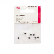 19332_Глазки подвижные, круглые, пластик, диаметр 6 мм