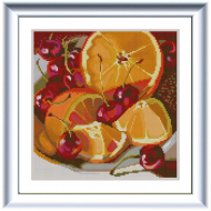 Рисунок на ткани (Бисер) КОНЁК арт. 1255 Апельсин 25х25 см