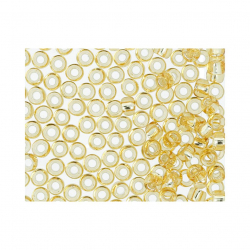 Бисер Япония "TOHO" 08/0  круглый 2  3 мм 5 х 5 г №0022 св.золотистый
