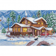 Набор для вышивания PANNA Золотая серия арт. PS-1990 Горное шале 41х28 см