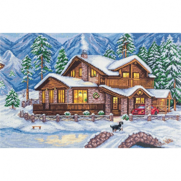 Набор для вышивания PANNA Золотая серия арт. PS-1990 Горное шале 41х28 см