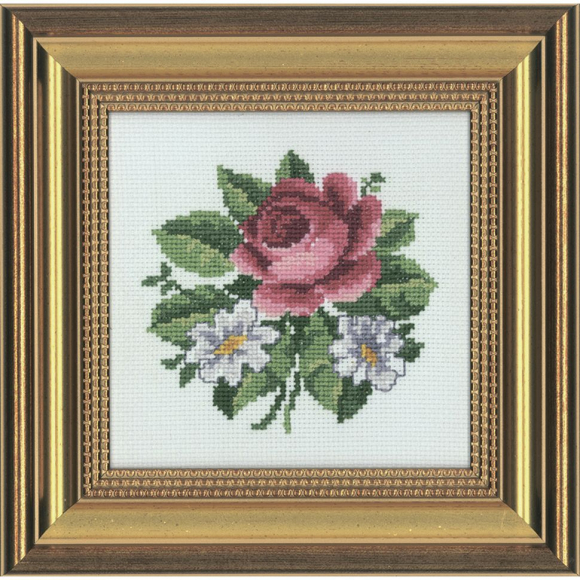 Набор для вышивания PERMIN арт.12-9670 Распустившаяся Роза 15х15 см