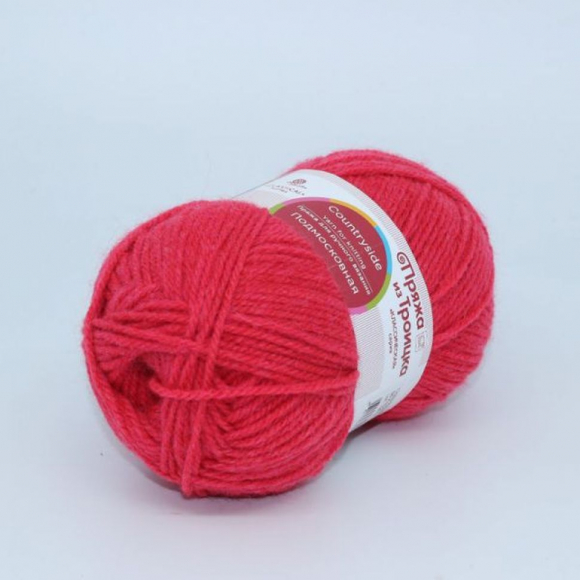 Пряжа для вязания ТРО Подмосковная (50% шерсть, 50% акрил) 10х100г/250м цв.0058 коралл