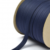 Шнур плоский полиэфир 12-15мм арт. 06с2341 цв. т.синий уп.50м