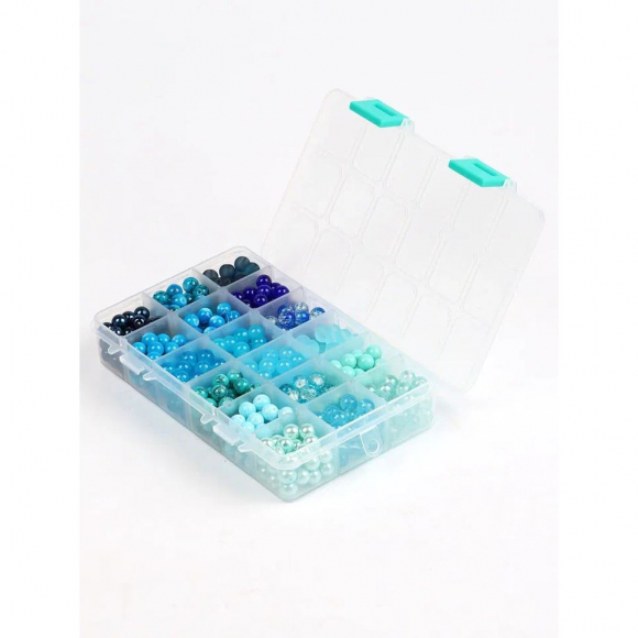 Набор бусин MAGIC 4 HOBBY арт. MG.N18.B цв.голубой 18 видов