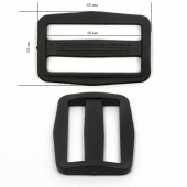 Пряжка двухщелевая арт.8826 40мм черный уп.1000шт Пряжка двухщелевая арт.8826 40мм черный уп.1000шт