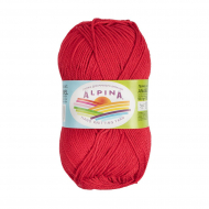 Пряжа ALPINA ANABEL (100% мерсеризованный хлопок) 10х50г/120м цв.007 красный